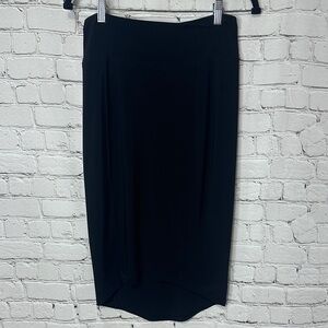 SYMPLI black stretch midi skirt size 10